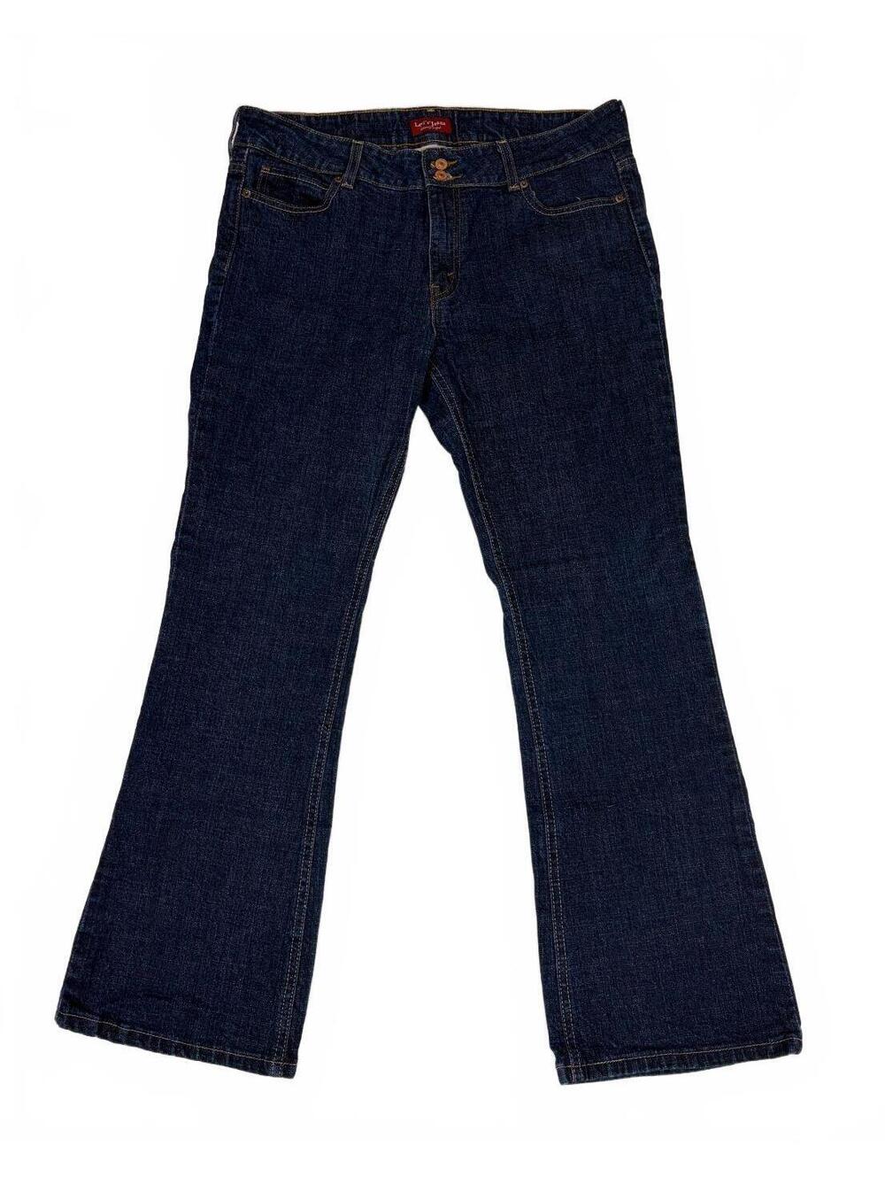 Y2K Vintage Levi's 526 Women's 14 M Dark Wash Blue Slender Bootcut Stretch Jeans